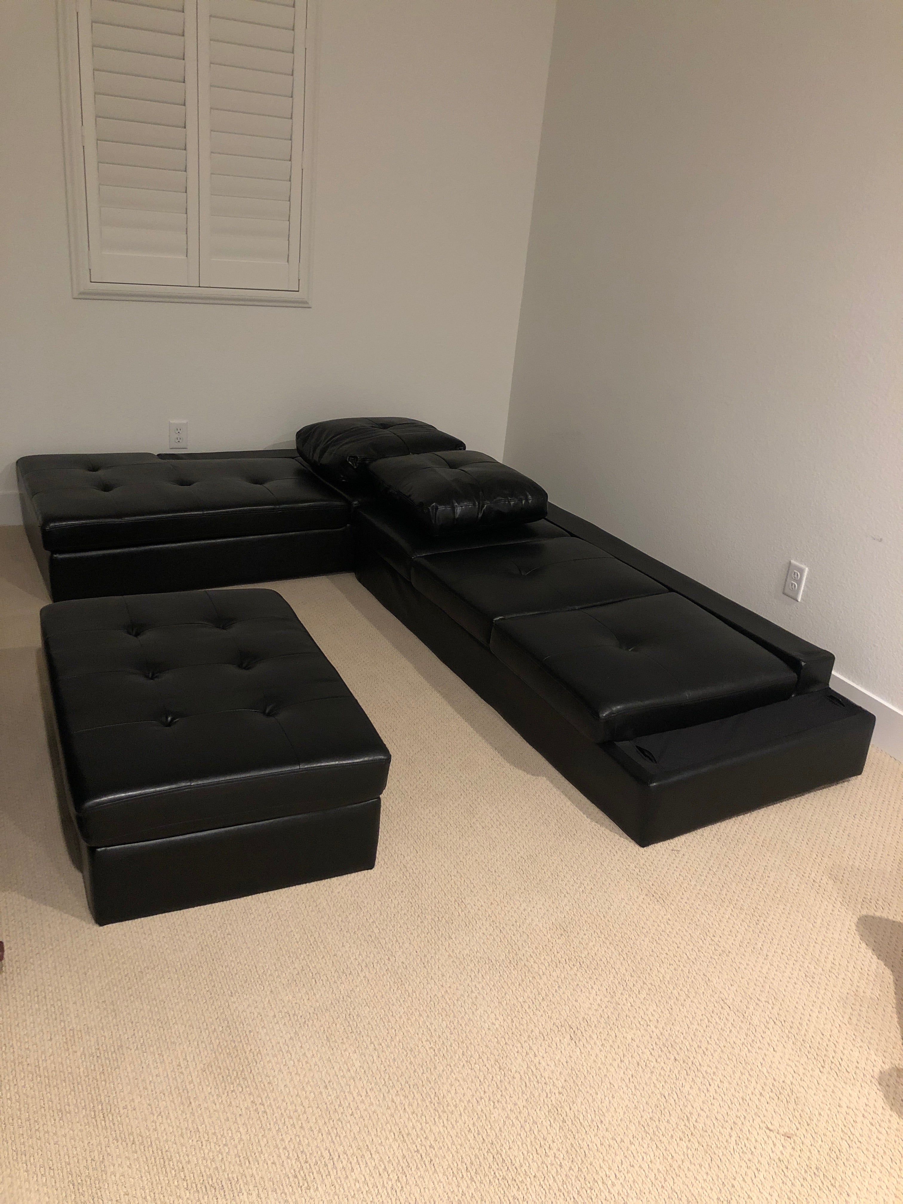 The customer is installing the sofa