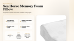 Sea Horse Memory Foam Pillow detail graphic - MEGA Furnishing