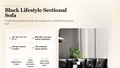 Black lifestyle sectional detail graphic - MEGA Furnishing