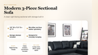 Modern right-facing sectional detail graphic - MEGA Furnishing