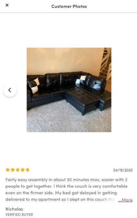 3 PC Sectional Sofa Set, (Black) Faux Leather Right -Facing Chaise with Free Storage Ottoman - MEGAFURNISHING