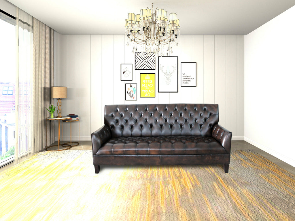Huntington Hand-Made Imitation Midcentury Sofa - MEGAFURNISHING