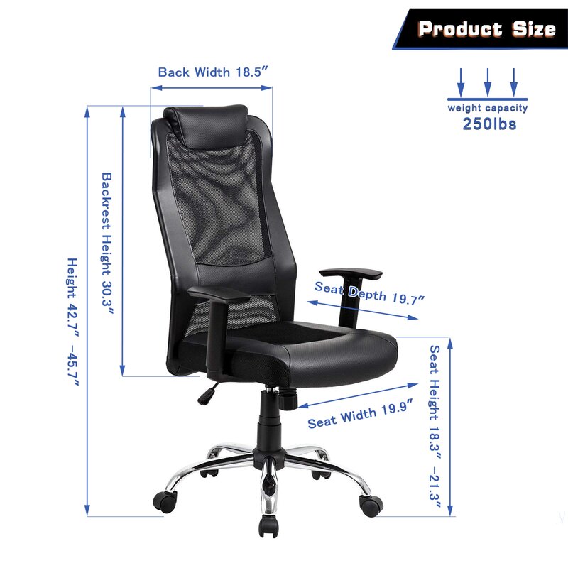 Office Mesh Back Rocking Chair - MEGAFURNISHING