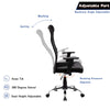 Office Mesh Back Rocking Chair - MEGAFURNISHING