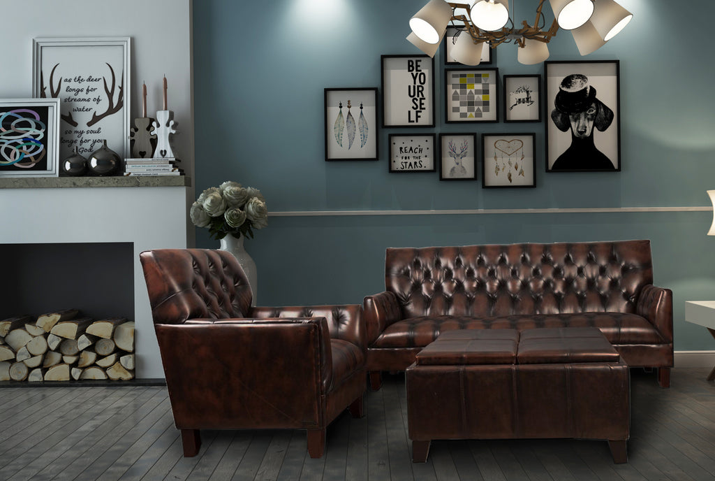 Huntington Hand-Made Imitation Midcentury Sofa - MEGAFURNISHING