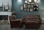 Huntington Hand-Made Imitation Midcentury Sofa - MEGAFURNISHING