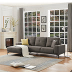 Linen Modern Sectional Left Chaise - MEGAFURNISHING
