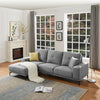 Linen Modern Sectional Left Chaise - MEGAFURNISHING