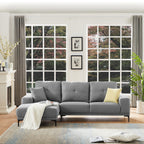 Linen Modern Sectional Left Chaise - MEGAFURNISHING