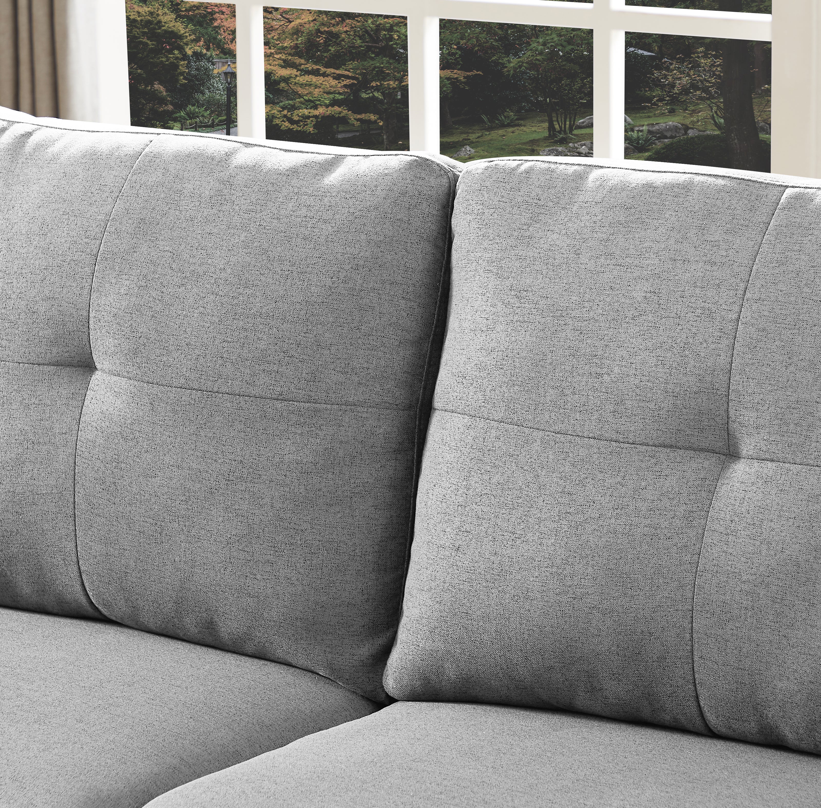 Linen Modern Sectional Left Chaise - MEGAFURNISHING