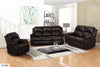 5 Recliner Espresso 3pc Sofa Lovesat Chair Set - MEGAFURNISHING