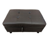 Sectional 3 PC set Brown Faux Leather Right -Facing Chaise Free Storage Ottoman - MEGAFURNISHING