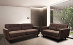 Sofa loveseat 2 PC Contemporary Couch Fine Cloth - MEGAFURNISHING