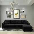 MEGA right sectional sofa with footrest, convertible corner sofa with armrest storage, living room and apartment sectional sofa, right chaise longue and grey - MEGAFURNISHING