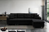 MEGA right sectional sofa with footrest, convertible corner sofa with armrest storage, living room and apartment sectional sofa, right chaise longue and grey - MEGAFURNISHING